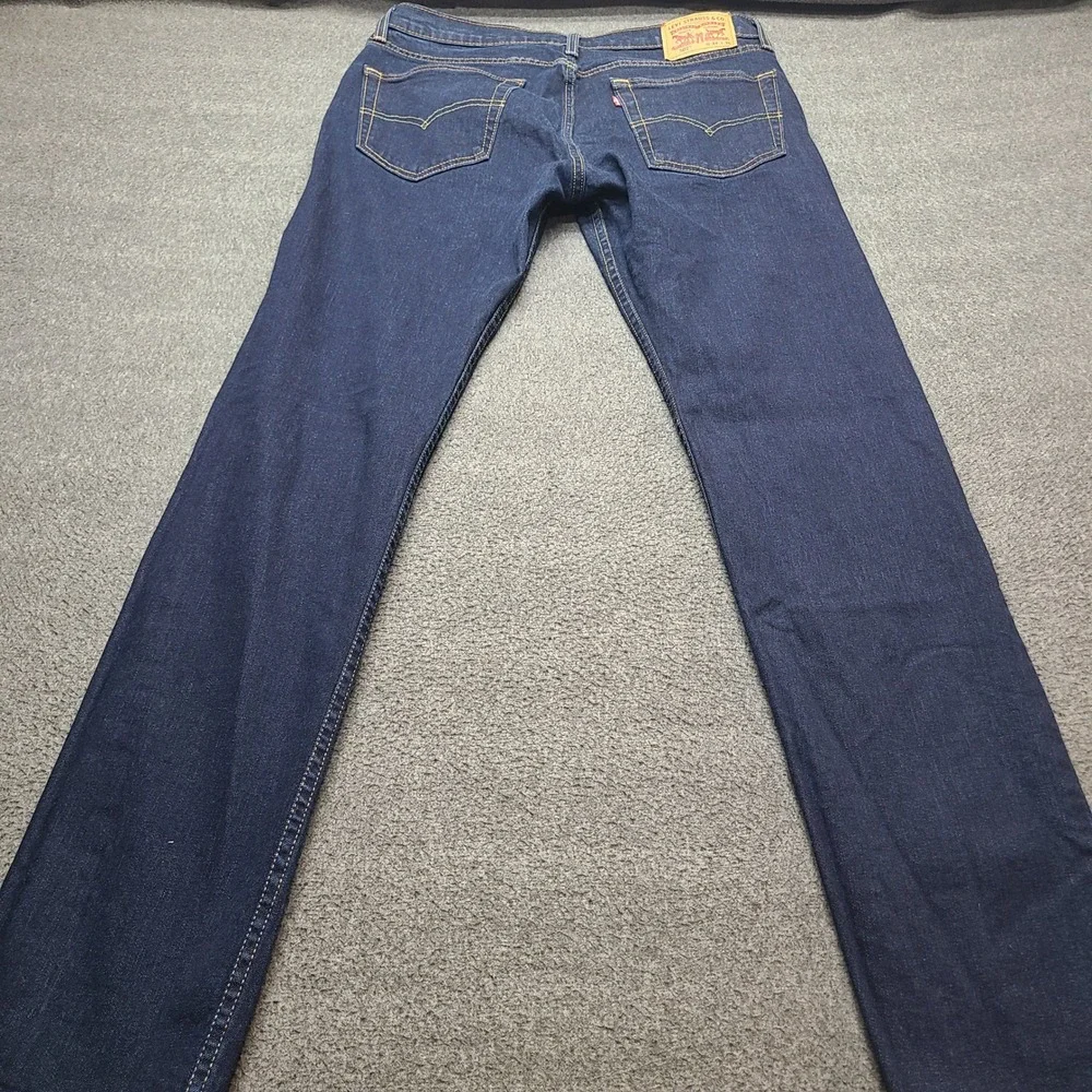 Levi's 502 Regular Taper Jeans Mens 34x36 Blue Excellent Dark Wash Denim